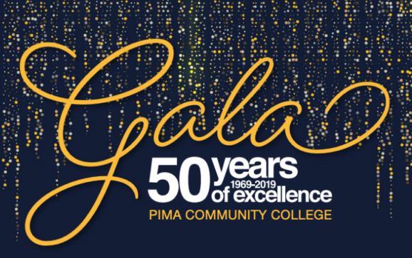 Icon banner - "Gala, 50 years of Excellence, Pima Community College"