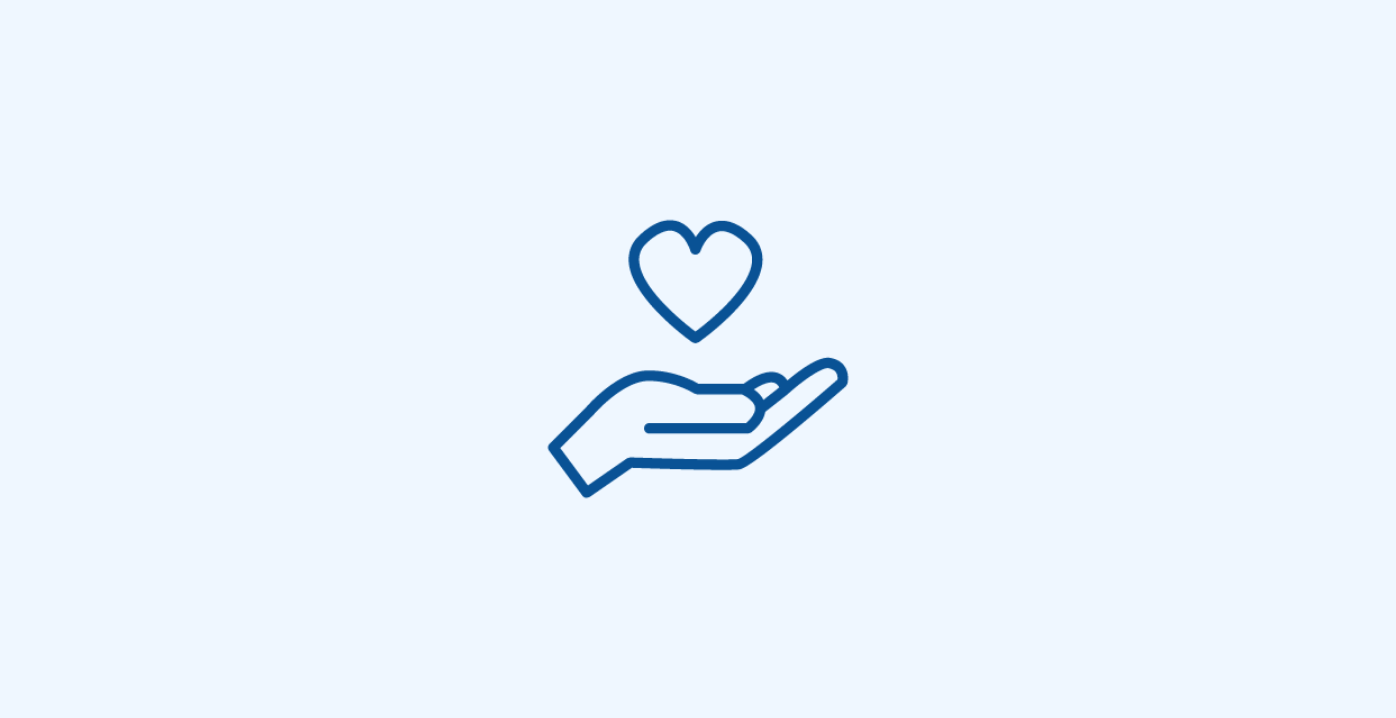 icon of hand holding a heart