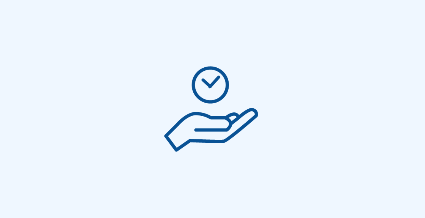 icon of hand holding a clock